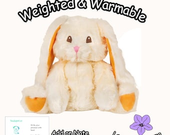 Weighted Bunny Plushie: Warmable, Lavender Scented, Anxiety Relief