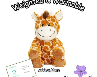 Weighted Giraffe Plushie: Lavender Scented, Anxiety Relief, Send a Pet