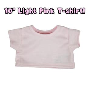 10&quot; Light Pink T-shirts for Stuffed Animal T-shirt Teddy Bear Clothing Stuffed Animal Plushie Clothes Plushie Clothing Plushie Doll Clothes