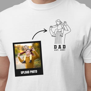 Personalized dad portrait shirt, fathers day gift for husband, custom father&#39;s day shirts, fathers day tshirts, fathers day gifts, dad est