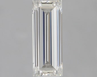 GIA Cert. Natural Diamond - 0.73 ct. G Color, VVS1 Baguette