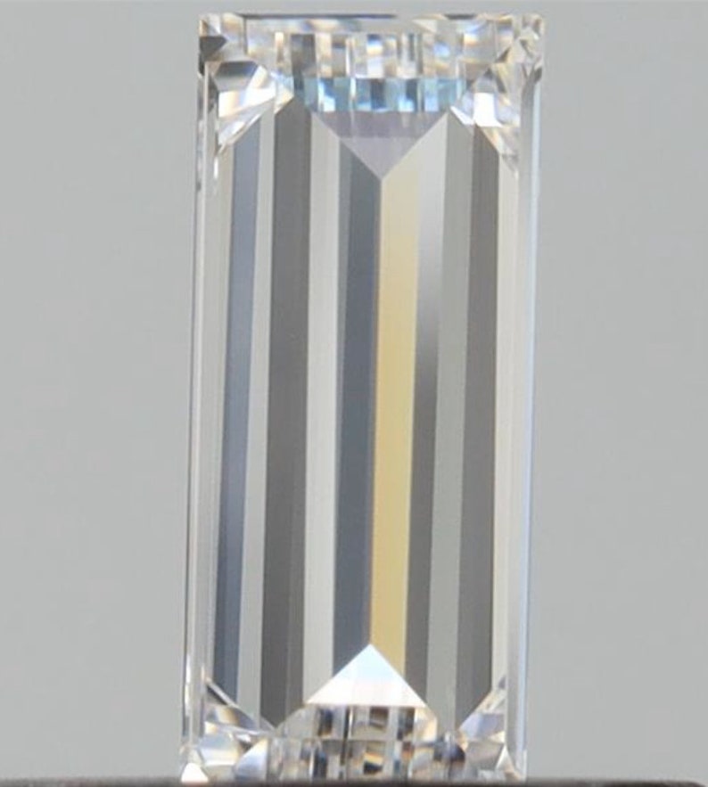 GIA Cert. Natural Diamond 0.30 ct. E Color, VS1 Baguette image 3