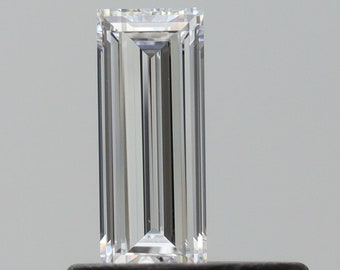 GIA Cert. Natural Diamond - 0.30 ct. D Color, SI1 Baguette