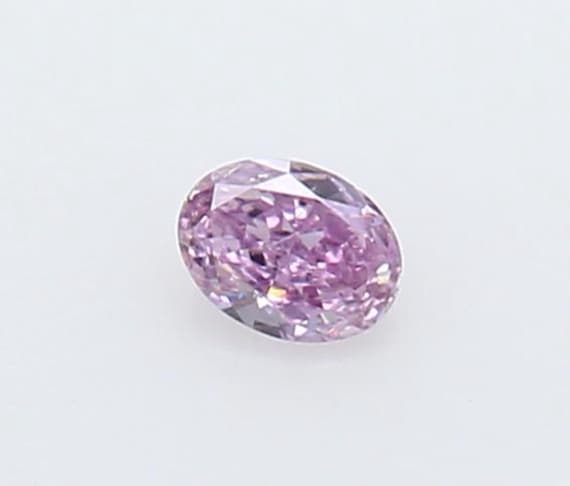 0.05 Ct. Fancy Intense Pink-purple, Natural Even, Oval - GIA 