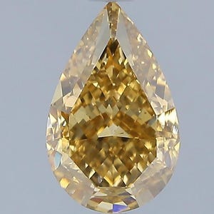 1.68 ct. Fancy Brown-Yellow, Natural Even, VS1 Pear - GIA Cert. Natural Fancy Color Diamond