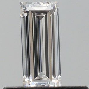 GIA Cert. Natural Diamond 0.30 ct. E Color, VS1 Baguette image 1