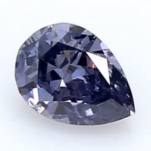 0.13 ct. Fancy Gray-Violet, Natural Even, Pear - GIA Cert. Natural Fancy Color Diamond (Argyle Violet)