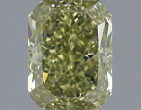 ダイヤモンド　FANCY GREENISH YELLOW 0.083ct 1.62 Ct. Fancy Gray-greenish Yellow, Natural Even, VS2 Radiant