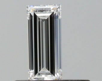 GIA Cert. Natural Diamond - 0.30 ct. E Color, VS2 Baguette