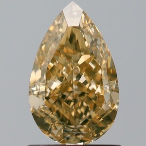 1.50 ct. Fancy Brown-Yellow, Natural Even, VS1 Pear - GIA Cert. Natural Fancy Color Diamond