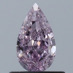 0.09 Ct. Fancy Intense Purplish Pink, Natural Even, Pear GIA