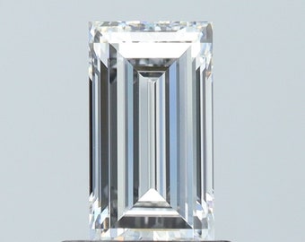 GIA Cert. Natural Diamond - 0.91 ct. F Color, VVS2 Baguette