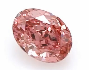 0.12 ct. Fancy Vivid Pink, Natural Even, Oval - GIA Cert. Natural Fancy Color Diamond (Argyle Pink)