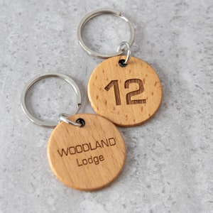 Personalized Keychain for Hotels - Custom Key Holder Featuring Hotel Name and Room Number - Add a Unique Touch to Your Keyring