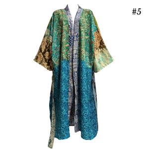 Vintage Sari Patchwork Handmade Kimono Robe (Regular/Plus Size)