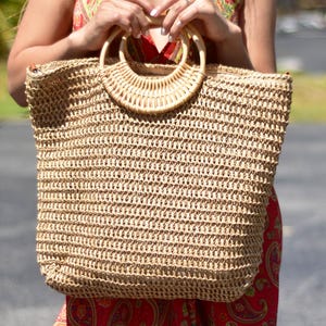 Rattan Bag Straw Boho Bag Handwoven Bali Tote Bag Shoulder Eco Friendly Bag