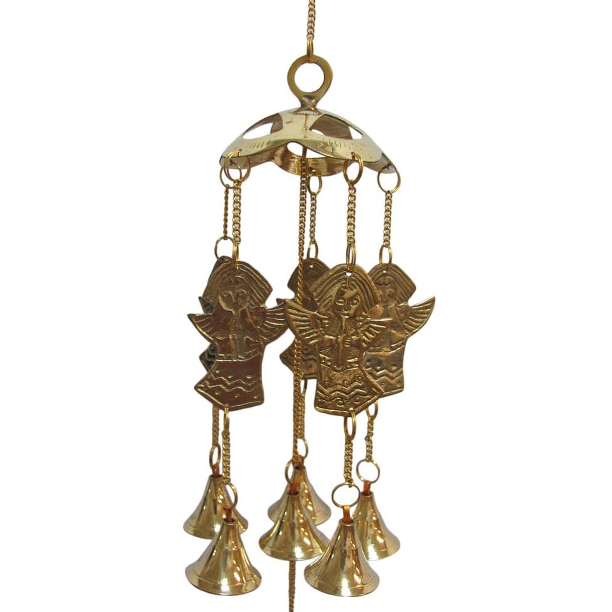 Angel Brass Bell Harmony Wind Chime Serene Garden & Home Décor ...