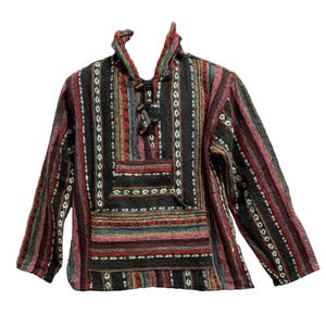 Ethnic Vintage Boho Unisex Tribal Gheri Patchwork Cotton Winter Hoodie Jacket #8