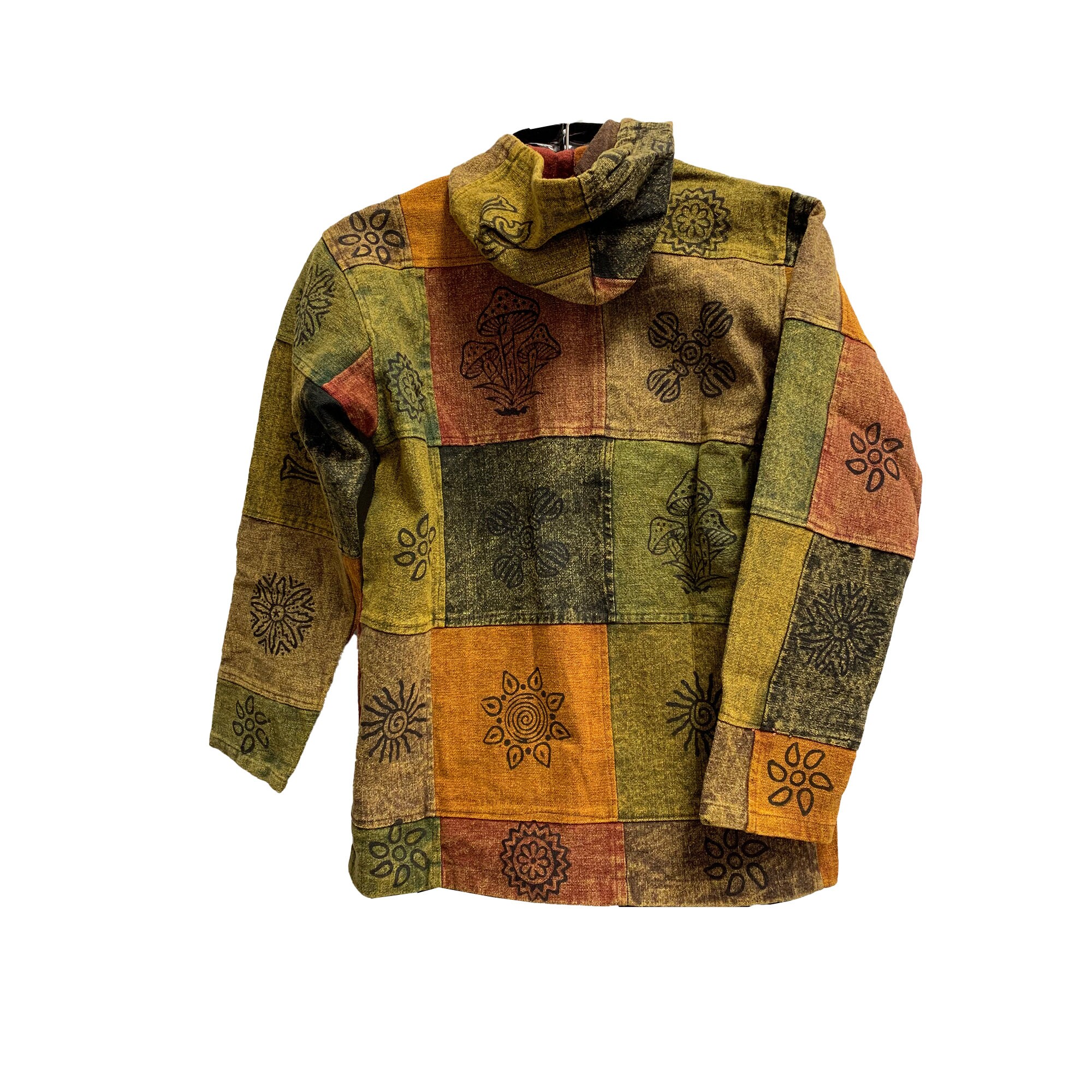 Unisex Handmade Stonewashed Thick Cotton Patchwork Ethnic