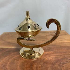 Messing houtskool wierook kegel harsbrander Aladdin-stijl