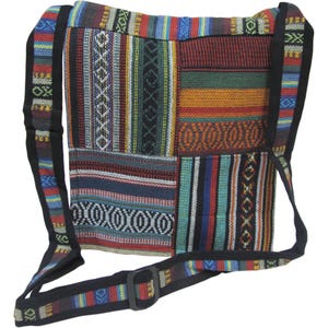 Unisex Casual Ethnic Fabric Patchwork Sling Boho Hippie Shoulder Crossbody Hobo Travel Bag