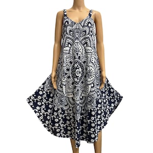 cotton patio dresses plus size Womens Lounger Patio Dress with Pockets