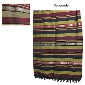 Handloomed Handmade Bohemian Cotton Throw Blanket Indian Classic Brocade Elephant Paisley Print Home Décor bed Spread Coverlet Couch Blanket