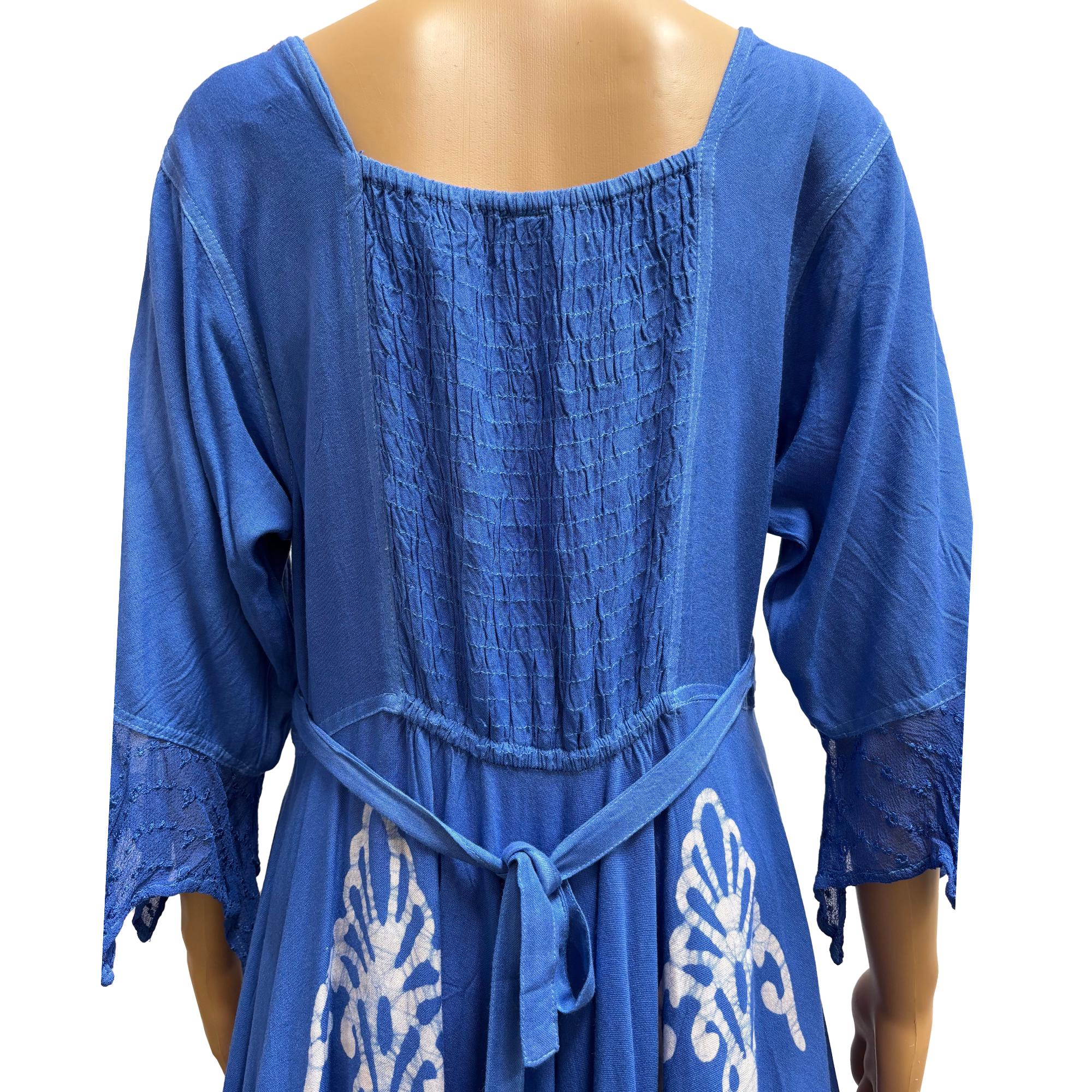 Boho Bohemian Renaissance Embroidered Ethnic Batik Floral Print Bell ...