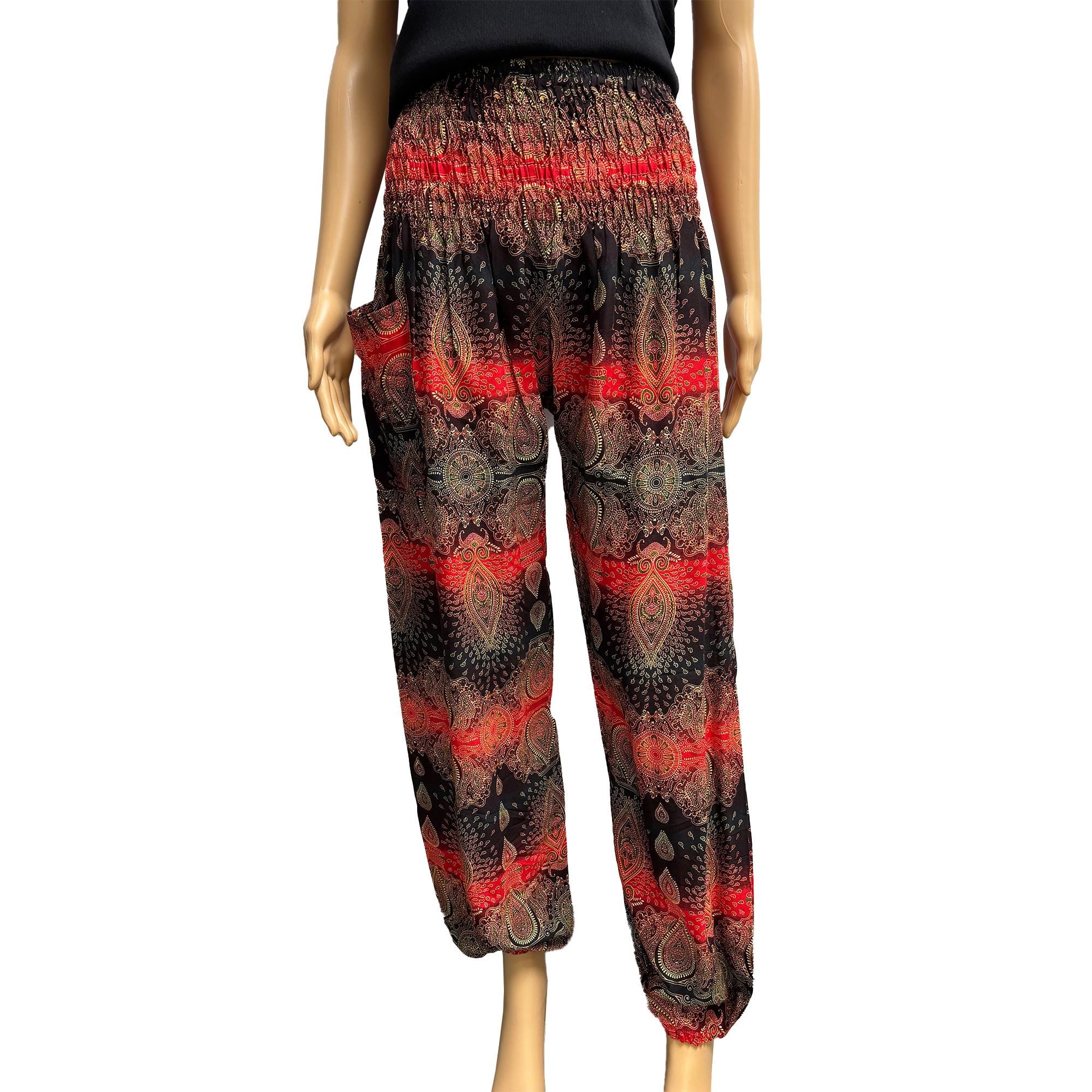Red Paisley Pants - Etsy