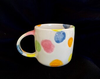 Handmade Ceramic Vibrant Color Mug, Colorful Ceramic Coffee Mug, Unique Pottery Mug, Handmade Stoneware Mug, Morning Coffee Mug, Coffee cup