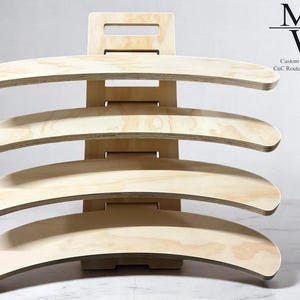 Pre Programmed Digital Download, Curved CnC Router Vendor Shelf Digital File Download SVG, VCarve, DXF