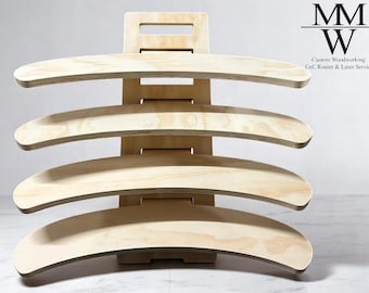 Pre Programmed Digital Download, Curved CnC Router Vendor Shelf Digital File Download SVG, VCarve, DXF