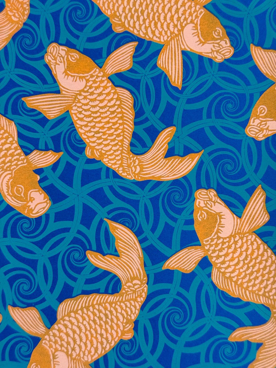Koi Fish Screen Print | 3-layered Art Print | 8.5 X 6 In. Edition of 16 ...