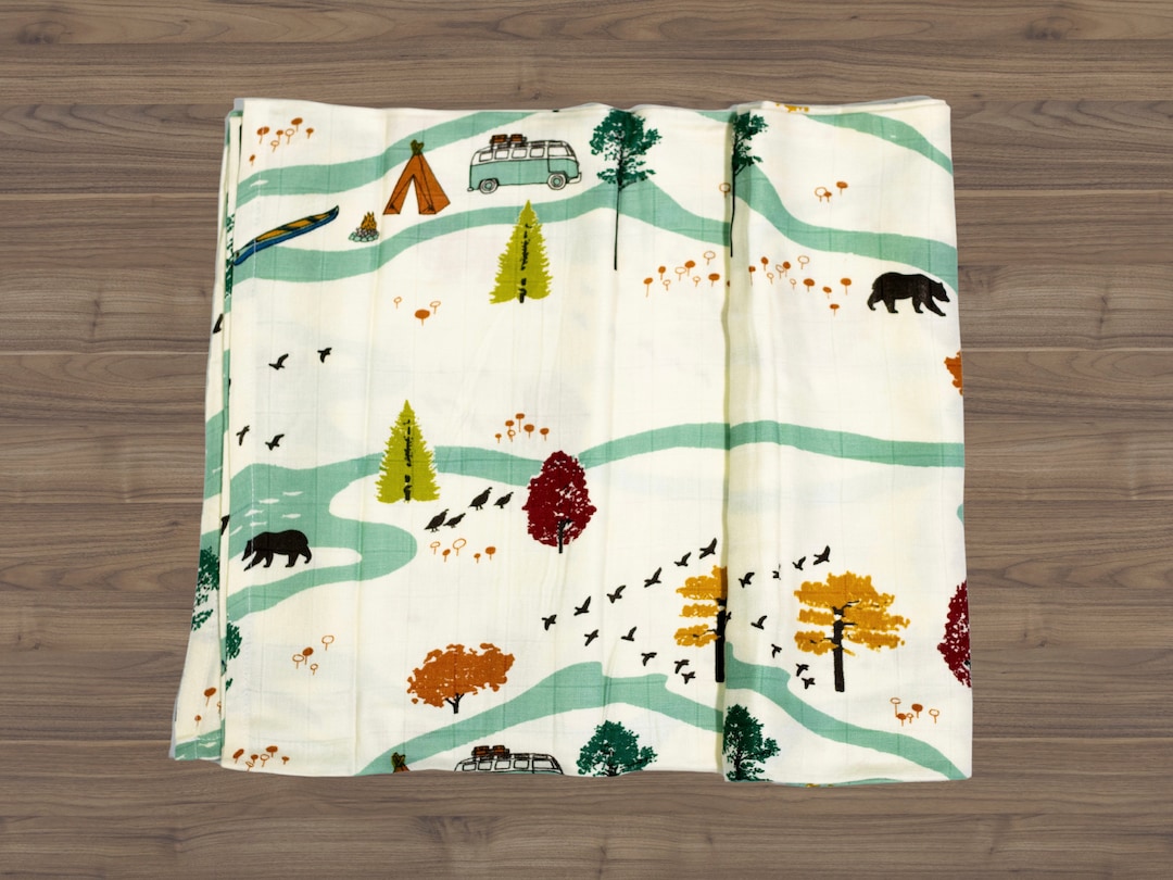 Bamboo Swaddle Blanket (Pretty Pencils Print) main image 0