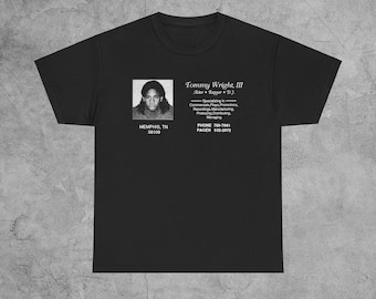Tommy Wright III Business Card T-Shirt / Bigtyme Recordz DJ Screw Three 6 Mafia Hypnotize Minds Merch Rap Tee Project Gangsta Pat DJ Paul