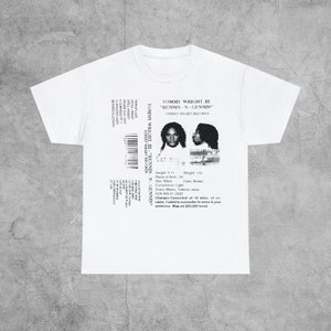 Tommy Wright III Runnin N Gunnin T-Shirt / Triple Three 6 Mafia Bigtyme Tommy Wright III Hypnotize Minds Project Pat DJ Screw Paul Rap Tee White