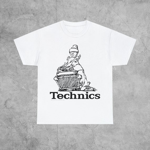 Technics Audio 90s Logo T-shirt / Scratch DJ Turntables DMC