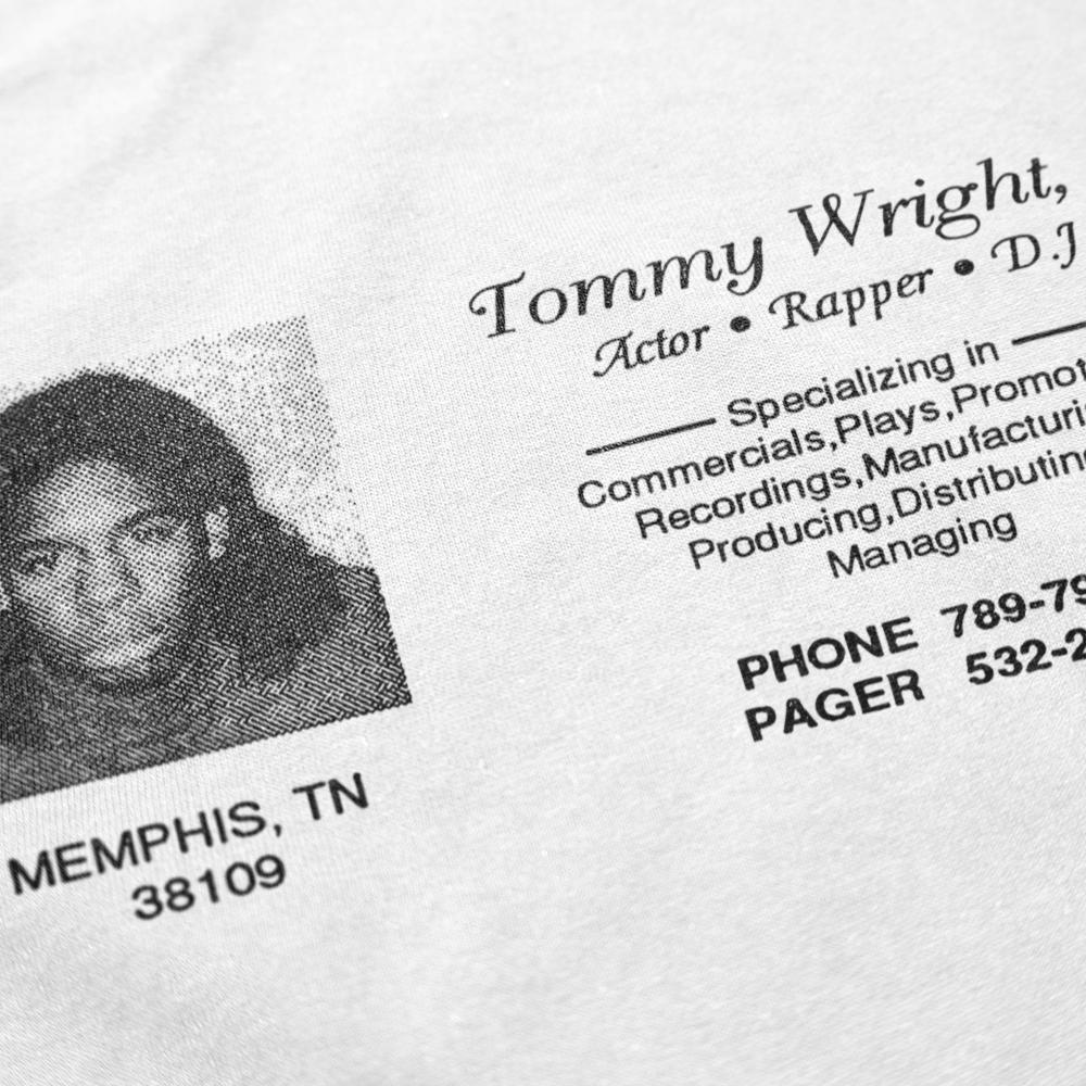 Tommy Wright III Business Card T-shirt / Bigtyme Recordz DJ Screw