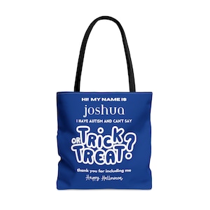 Sensory-Friendly Trick or Treat Bag for Children with Autistic Kids, Blue