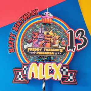 Five Nights at Freddy's Happy Birthday Sign FNAF Birthday Banner 5