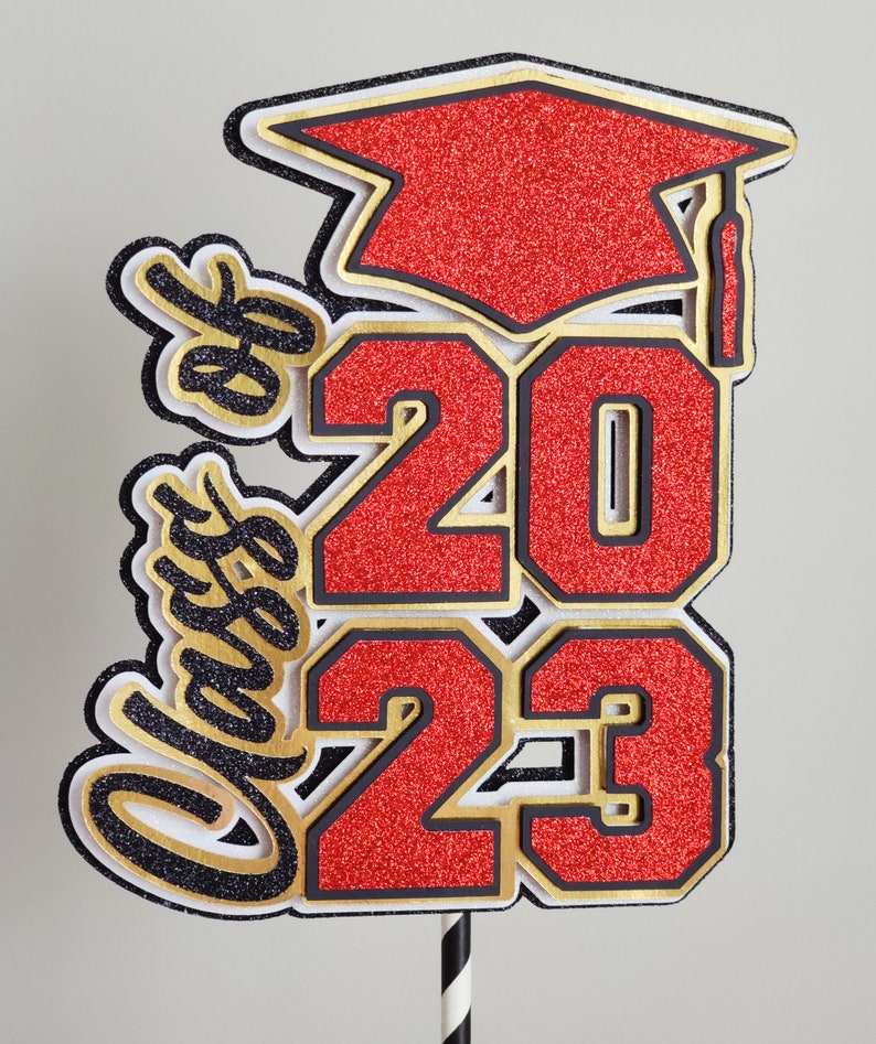 Graduation Cake Topper, Grad Cake Topper, Class of 2024 Cake Topper
