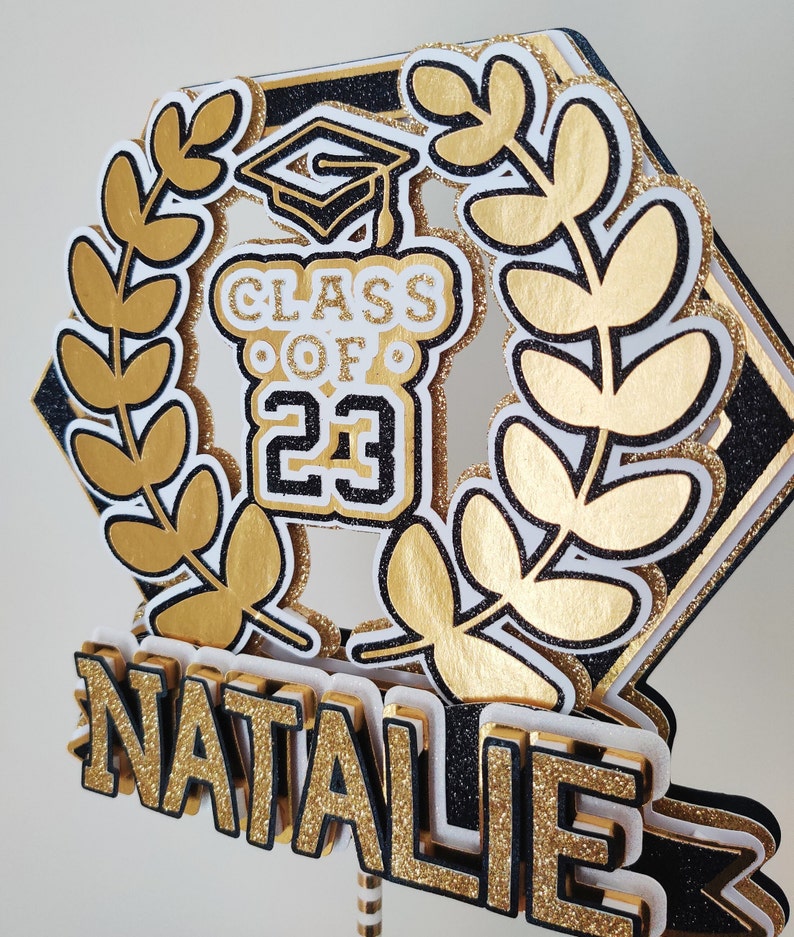 Graduation Cake Topper, Grad Cake Topper, Class of 2024 Cake Topper