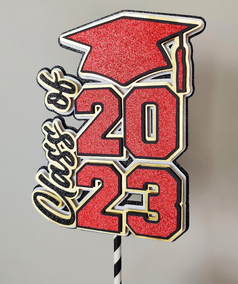 Graduation Cake Topper, Grad Cake Topper, Class of 2024 Cake Topper