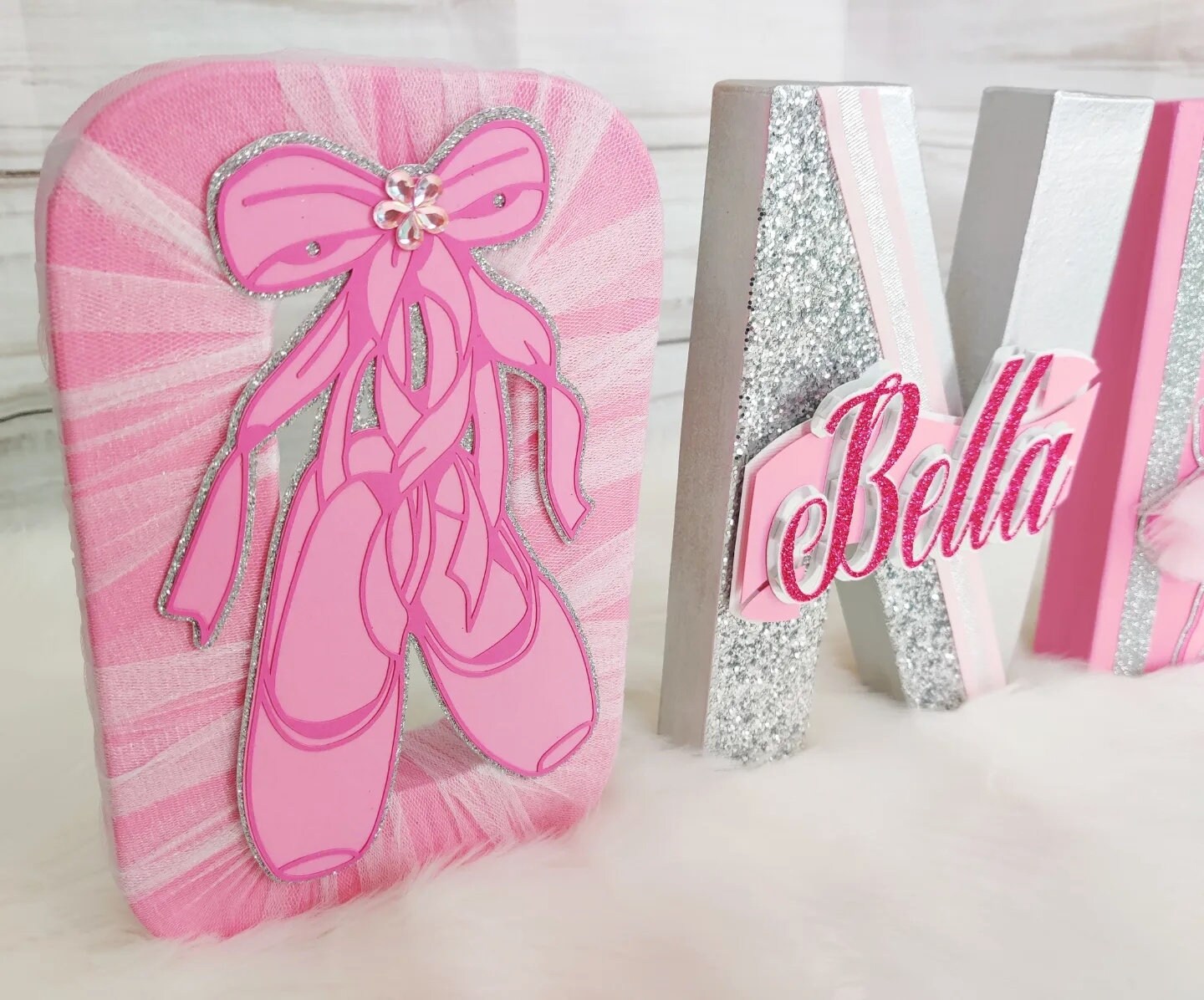 Ballerina ONE Birthday Letters, Pink Ballerina Paper Mache Letters ...