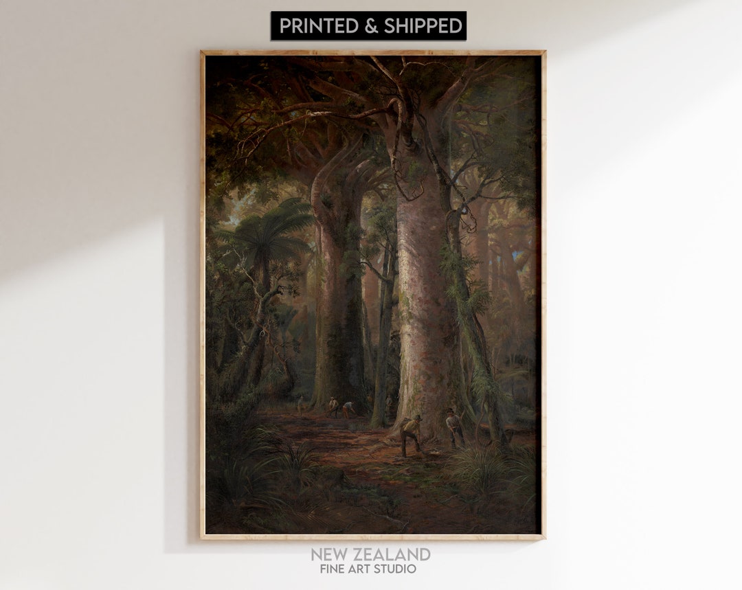Vintage Forest Print Wall Art Scene of Kauri Bush Etsy