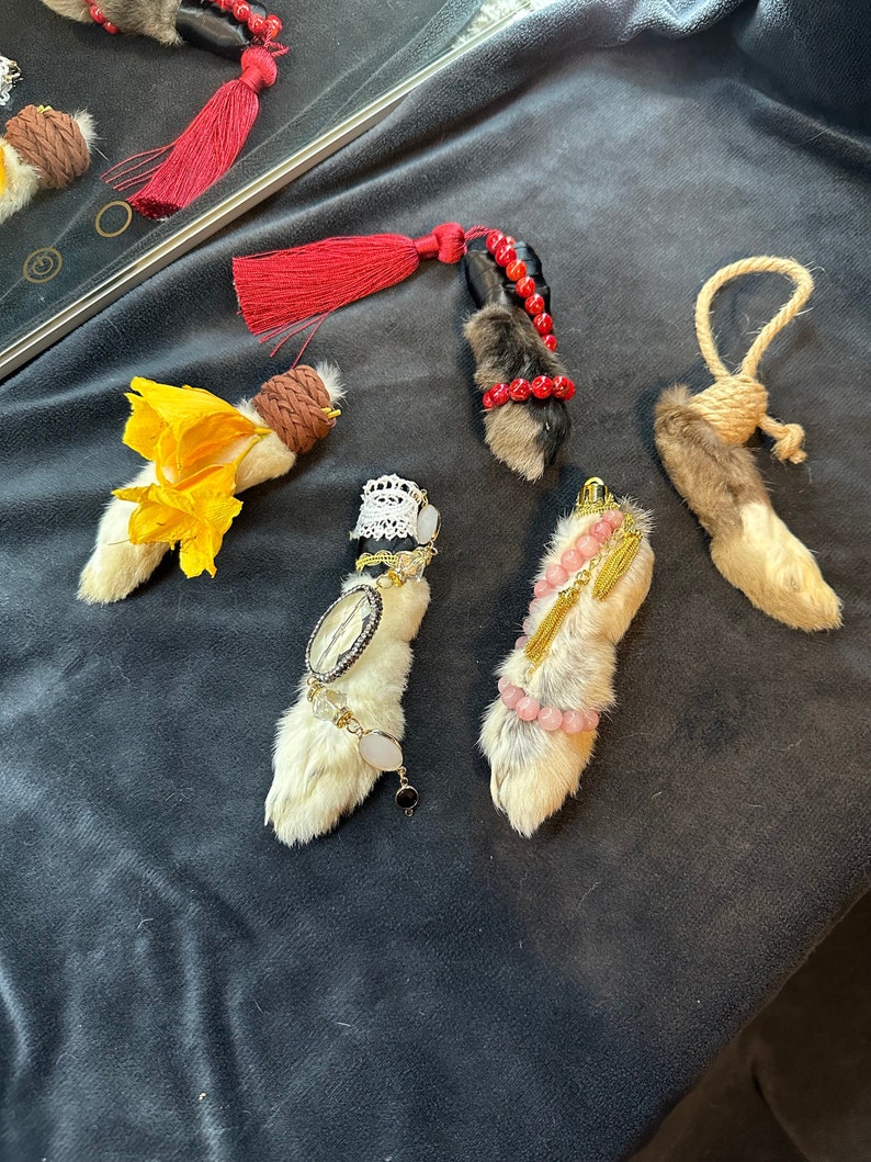 Lucky Rabbits Foot Ethically Sourced Rabbit Foot Keychains Etsy