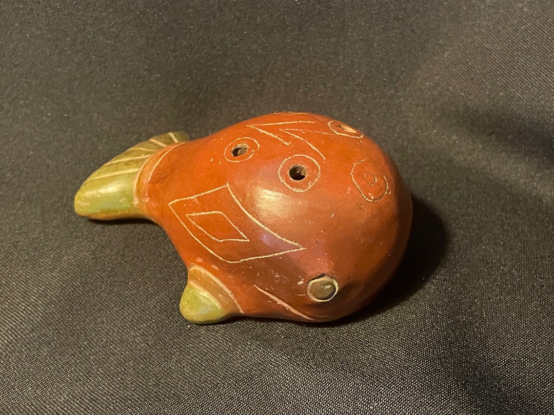 Mexican Clay Whistle / Ocarina Whale Etsy
