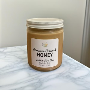 Pure Pennsylvania Cinnamon Creamed Honey - 12 ounce glass