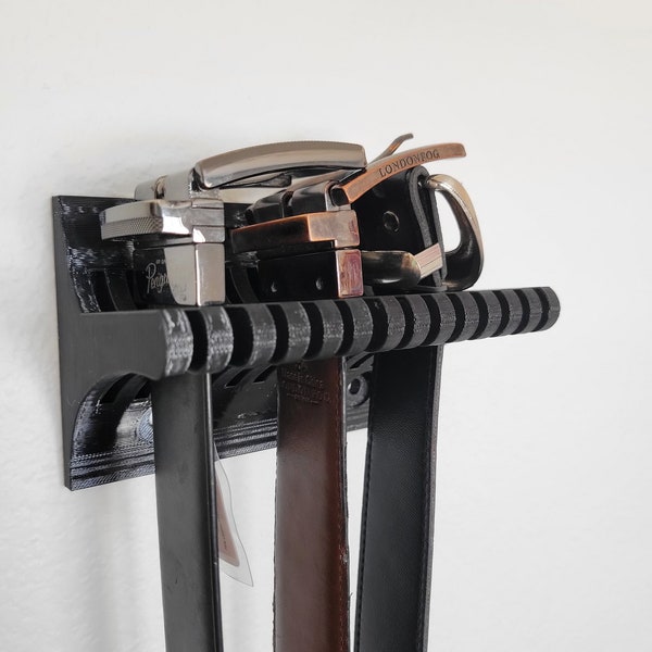 13 Slot Belt Organizer Sleek Black