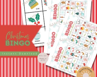 Christmas Bingo | Instant Download | Printable | Christmas Games | Family Games | Class Christmas Party | School Party | Christmas BINGO